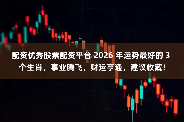 配资优秀股票配资平台 2026 年运势最好的 3 个生肖，事业腾飞，财运亨通，建议收藏！